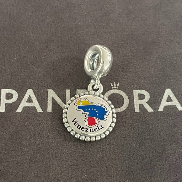 Pandora Venezuela Flag Exclusive Dangle Charm Pendant /Exclusive Enamel Dangle - Picture 1 of 4